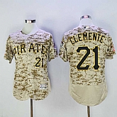 Pirates 21 Roberto Clemente Camo Flexbase Jersey Sguo,baseball caps,new era cap wholesale,wholesale hats